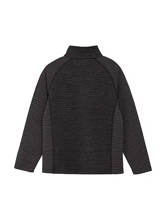 COLOR KIDS | Zipshirt termico da bambino in pile a righe | schwarz